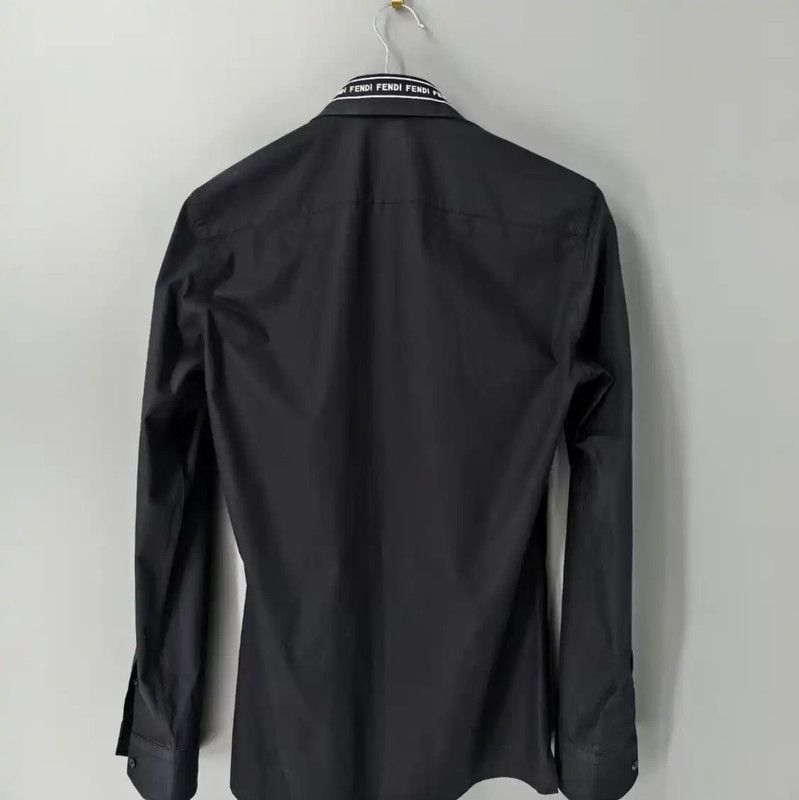 Fendi Fendi Black Long Sleeve Men's Shirt 0089 Size US M / EU 48-50 / 2 - 2 Thumbnail