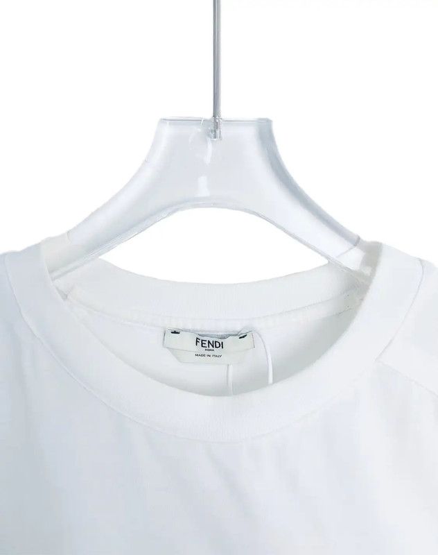 Fendi Fendi White Cotton Men's T-Shirt 0089 Size US S / EU 44-46 / 1 - 3 Thumbnail