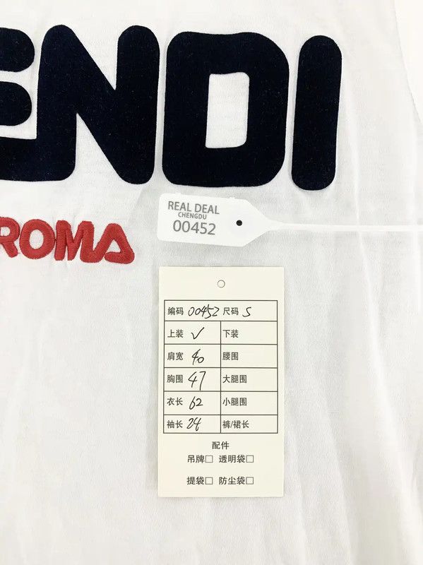 Fendi Fendi White Cotton Men's T-Shirt 0089 Size US S / EU 44-46 / 1 - 8 Thumbnail