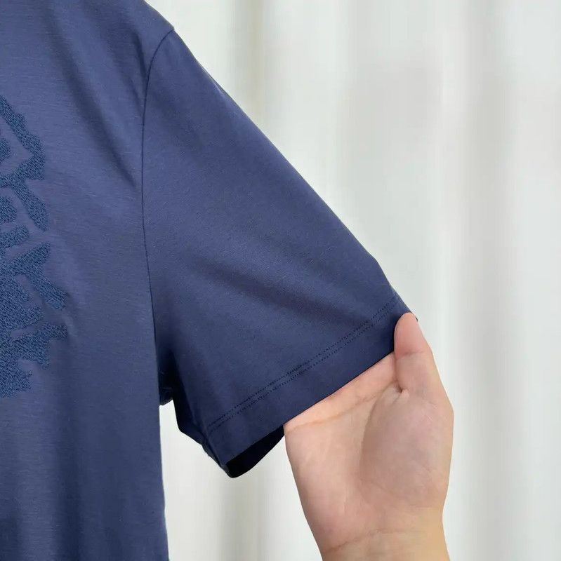 Fendi Fendi Short Sleeve Cotton T-Shirt in Navy 0089 Size US L / EU 52-54 / 3 - 4 Thumbnail