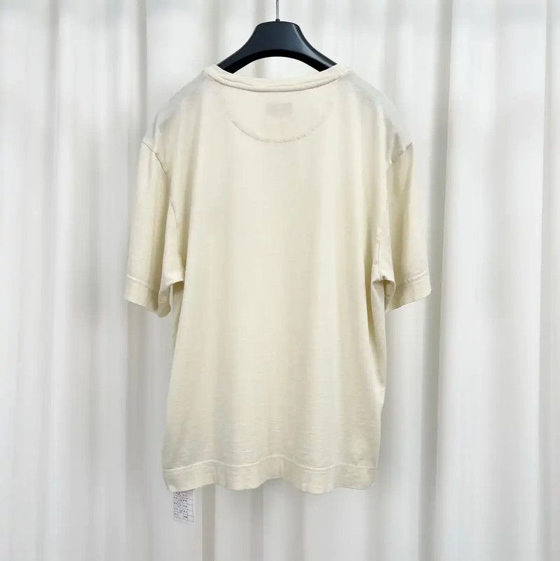 Fendi Fendi Summer Cream Cotton Embroidered Logo T-Shirt 0089 Size US XS / EU 42 / 0 - 2 Thumbnail