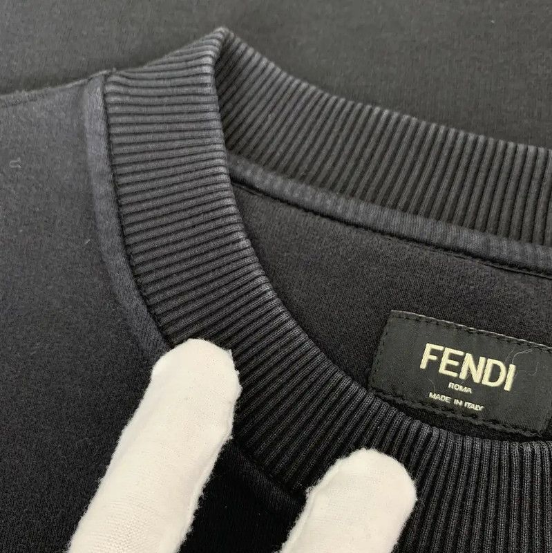 Fendi Fendi Men's Black Cotton Sweatshirt L Size 0089 Size US L / EU 52-54 / 3 - 8 Thumbnail