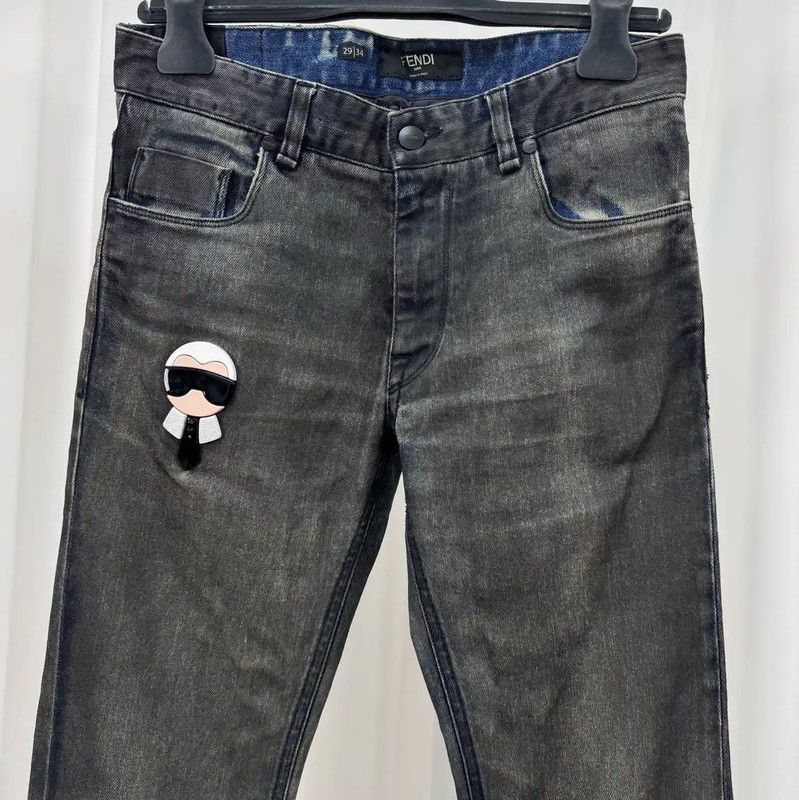 Fendi Fendi Casual Pants in Blue Gray Denim 0089 Size US 28 / EU 44 - 3 Thumbnail