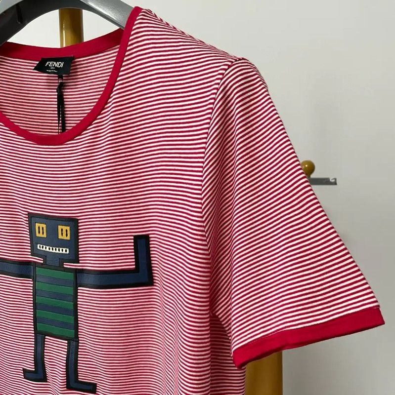 Fendi Fendi Men's Multicolored Logo T-Shirt 0089 Size US L / EU 52-54 / 3 - 2 Thumbnail