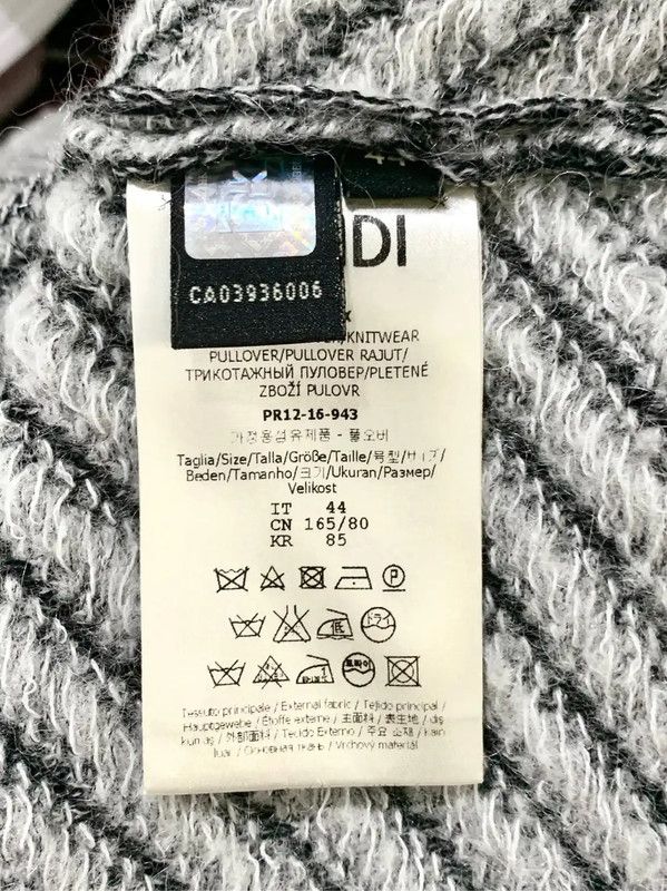 Fendi Fendi Color-Block Knitted Sweater for Men 0089 Size US XL / EU 56 / 4 - 6 Thumbnail