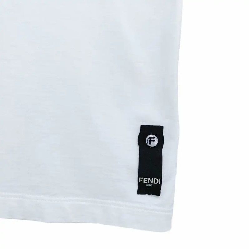 Fendi Fendi Men's Cotton T-Shirt with Bold Color Stripes 0089 Size US L / EU 52-54 / 3 - 5 Thumbnail