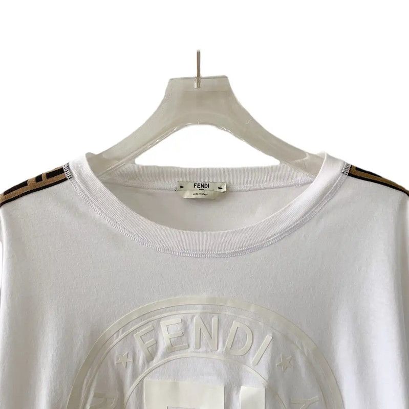 Fendi Fendi Men's White Cotton T-Shirt Size S 0089 Size US S / EU 44-46 / 1 - 3 Thumbnail