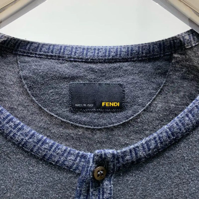 Fendi Fendi Gray Cashmere Men's Sweatshirt 0089 Size US M / EU 48-50 / 2 - 5 Thumbnail