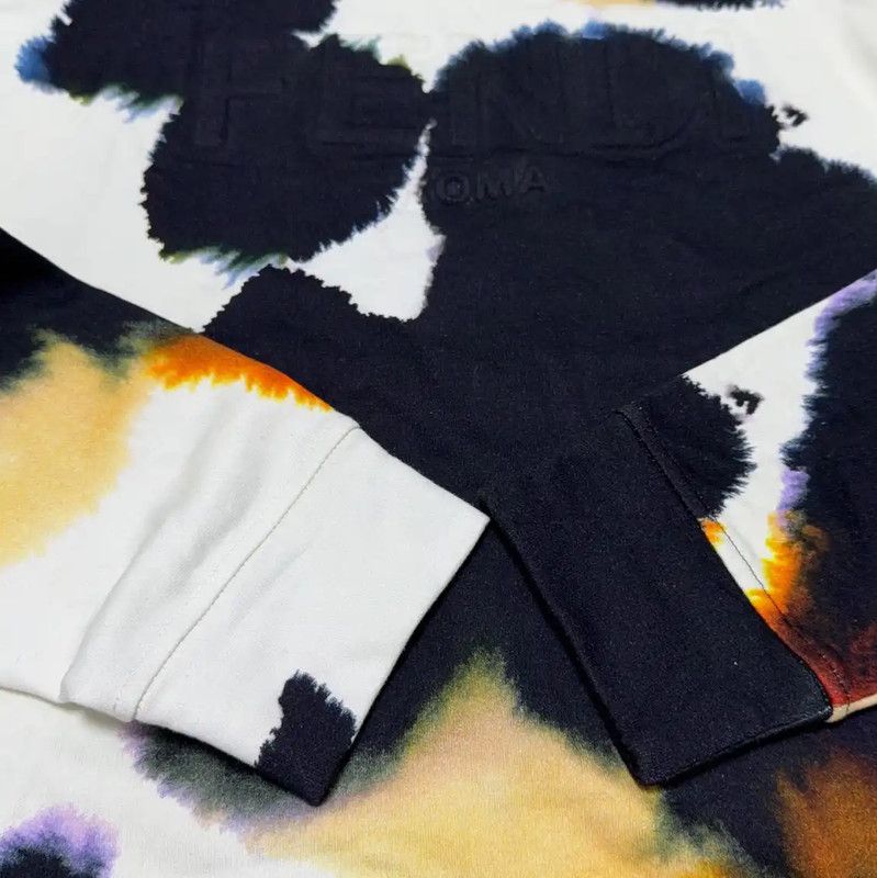 Fendi Fendi Black Cotton Tie-Dye Long Sleeve Sweatshirt 0089 Size US S / EU 44-46 / 1 - 7 Thumbnail