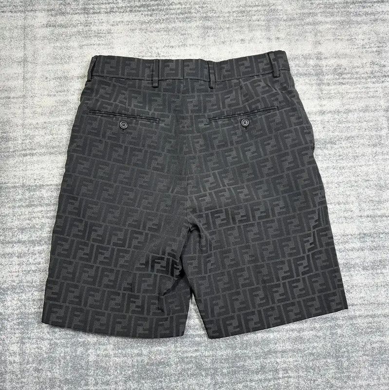 Fendi Fendi Black Cotton Blend Men's Shorts 0089 Size US 34 / EU 50 - 2 Thumbnail