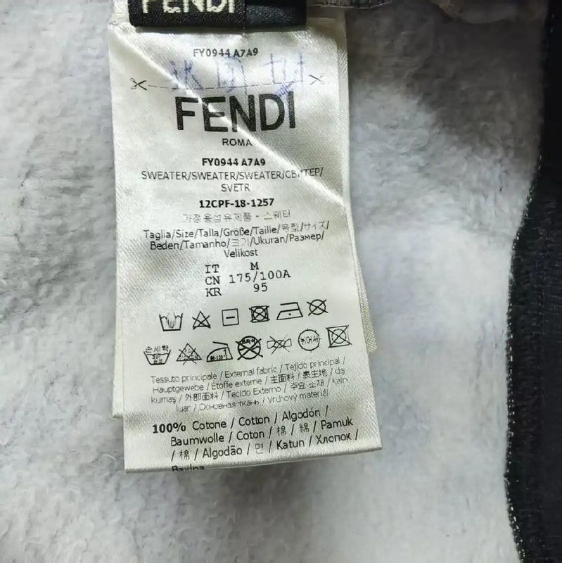 Fendi Fendi Khaki Cotton Men's Sweatshirt 0089 Size US M / EU 48-50 / 2 - 4 Thumbnail