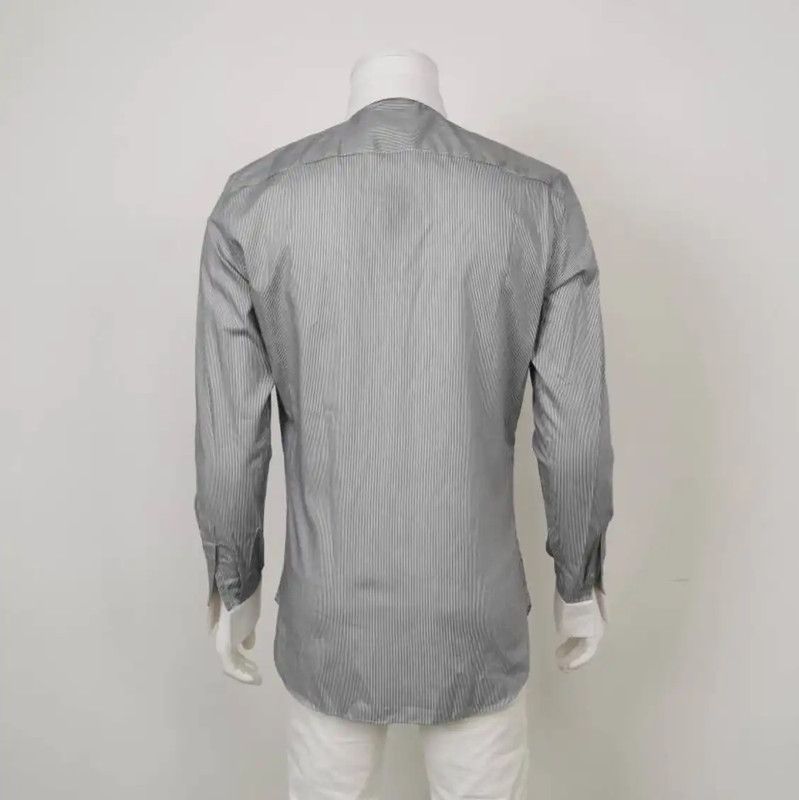 Fendi Fendi Gray Cotton Embroidered Logo Shirt 0089 Size US M / EU 48-50 / 2 - 2 Thumbnail