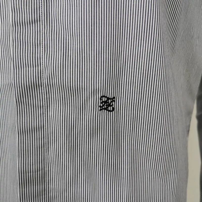 Fendi Fendi Gray Cotton Embroidered Logo Shirt 0089 Size US M / EU 48-50 / 2 - 3 Thumbnail