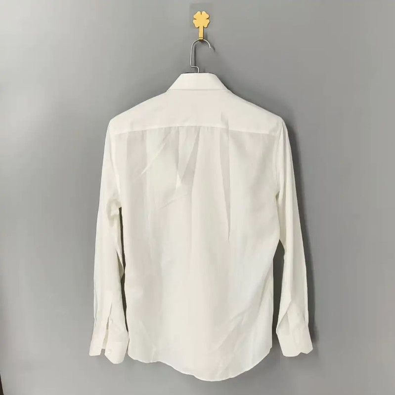 Fendi Fendi Men's Cotton Long Sleeve Shirt in White 0089 Size US M / EU 48-50 / 2 - 2 Thumbnail