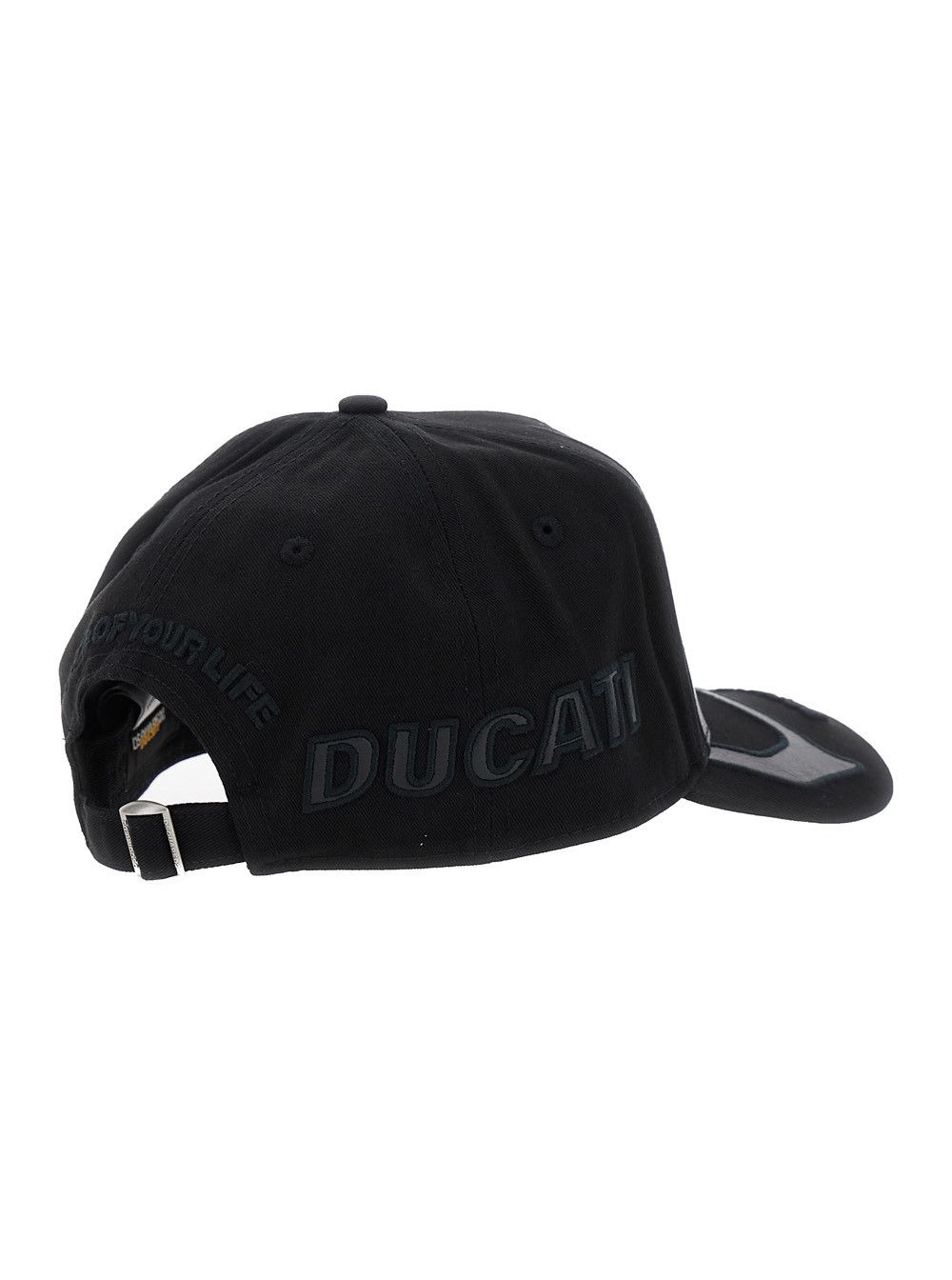 Ducati x D2' Black Baseball Hat with Logo Embroidery on the Front