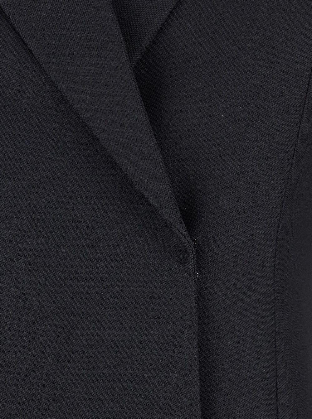 Fendi Black Flared Double-Breasted Coat with Peak Revers in Wool Woman Size M / US 6-8 / IT 42-44 - 3 Thumbnail