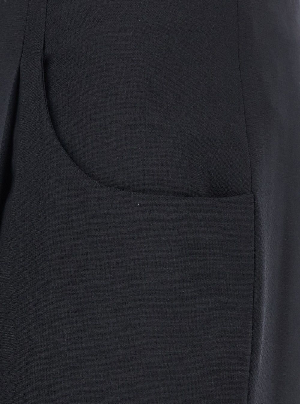 Fendi Black Pants with Front Pences and Wide Leg in Wool Woman Size 28" / US 6 / IT 42 - 3 Thumbnail