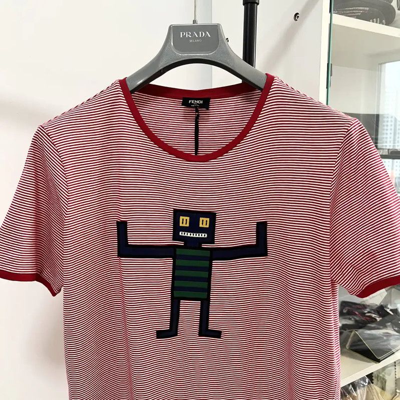 Fendi Fendi Multicolor Cotton Men's T-shirt 0089 Size US XL / EU 56 / 4 - 4 Thumbnail