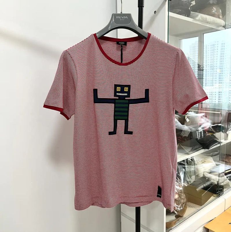 Fendi Fendi Multicolor Cotton Men's T-shirt 0089 Size US XL / EU 56 / 4 - 2 Thumbnail