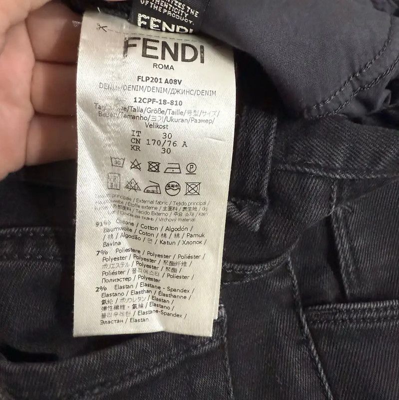 Fendi Fendi Black Casual Denim Pants for Men 0089 Size US 28 / EU 44 - 4 Thumbnail