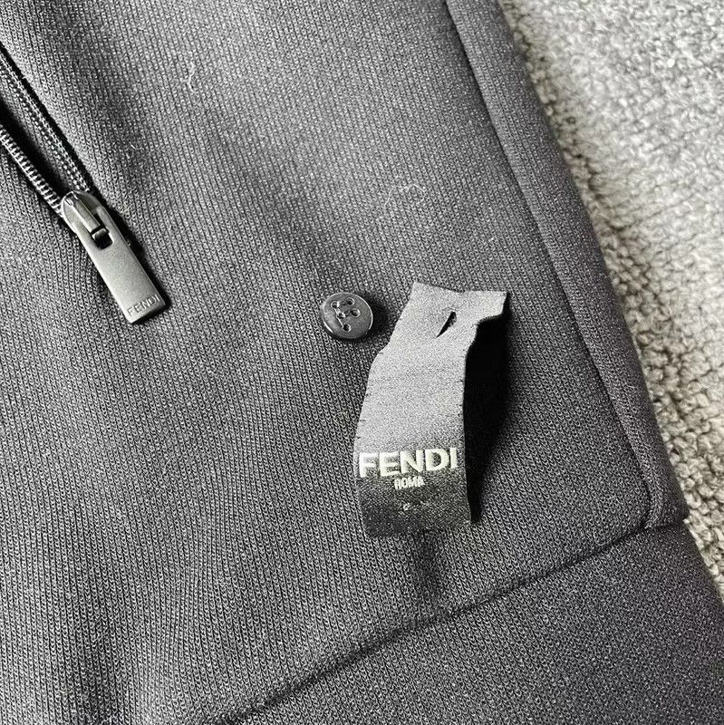Fendi Fendi Black Cotton Jacket for Men, Size XL 0089 Size US XL / EU 56 / 4 - 4 Thumbnail