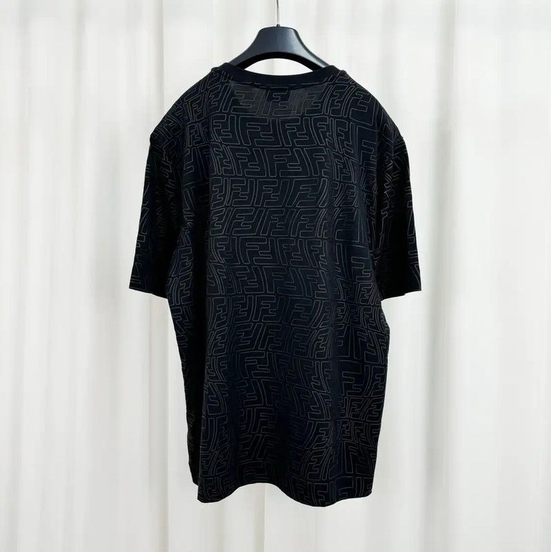 Fendi Fendi Black LOGO Short Sleeve T-Shirt 0089 Size US L / EU 52-54 / 3 - 2 Thumbnail