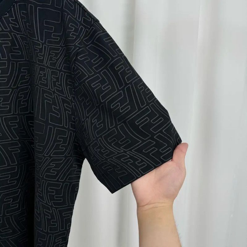 Fendi Fendi Black LOGO Short Sleeve T-Shirt 0089 Size US L / EU 52-54 / 3 - 4 Thumbnail
