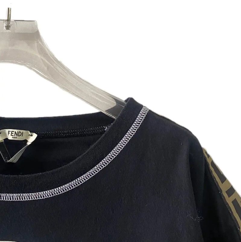 Fendi Fendi Black Cotton Men's T-Shirt L Size 0089 Size US L / EU 52-54 / 3 - 4 Thumbnail