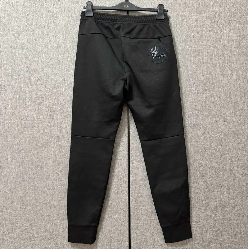 Fendi Fendi Logo Black Cotton Casual Pants for Men 0089 Size US 27 - 2 Thumbnail