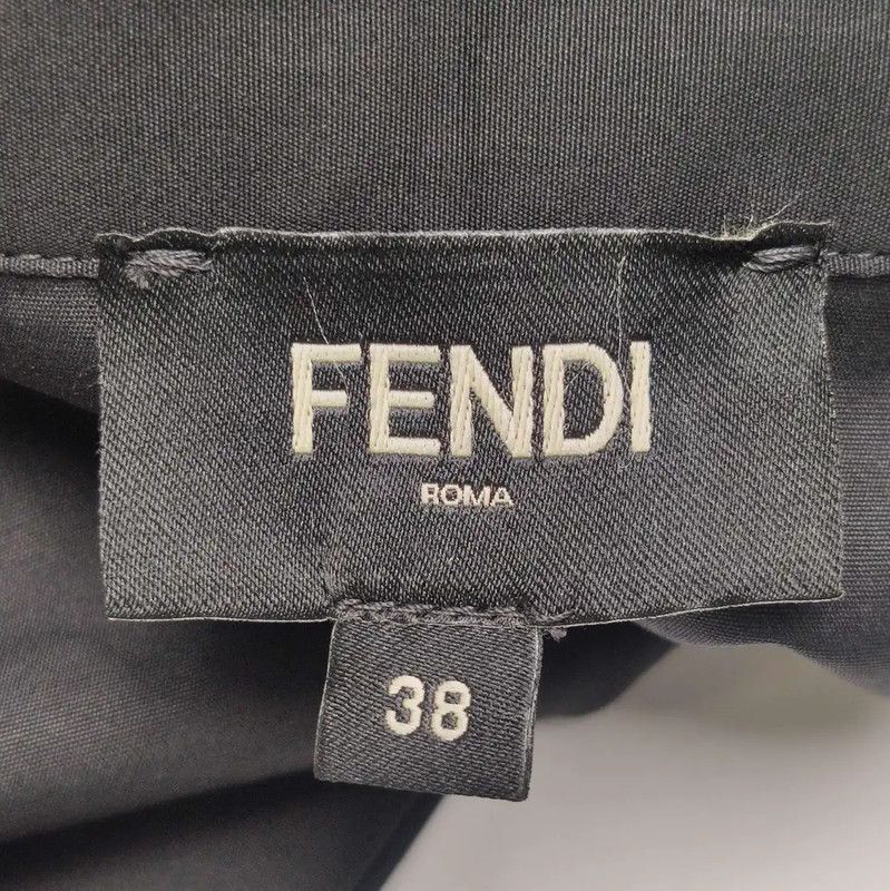 Fendi Fendi Black Cotton Logo Embroidered Shirt 0089 Size US S / EU 44-46 / 1 - 5 Thumbnail