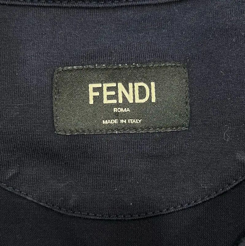 Fendi Fendi Black Cotton Men's Short Sleeve T-Shirt 0089 Size US M / EU 48-50 / 2 - 5 Thumbnail