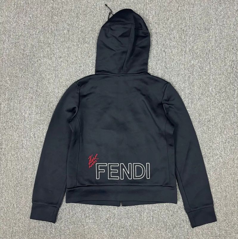 Fendi Fendi Black Polyester Men's Hoodie 0089 Size US S / EU 44-46 / 1 - 2 Thumbnail