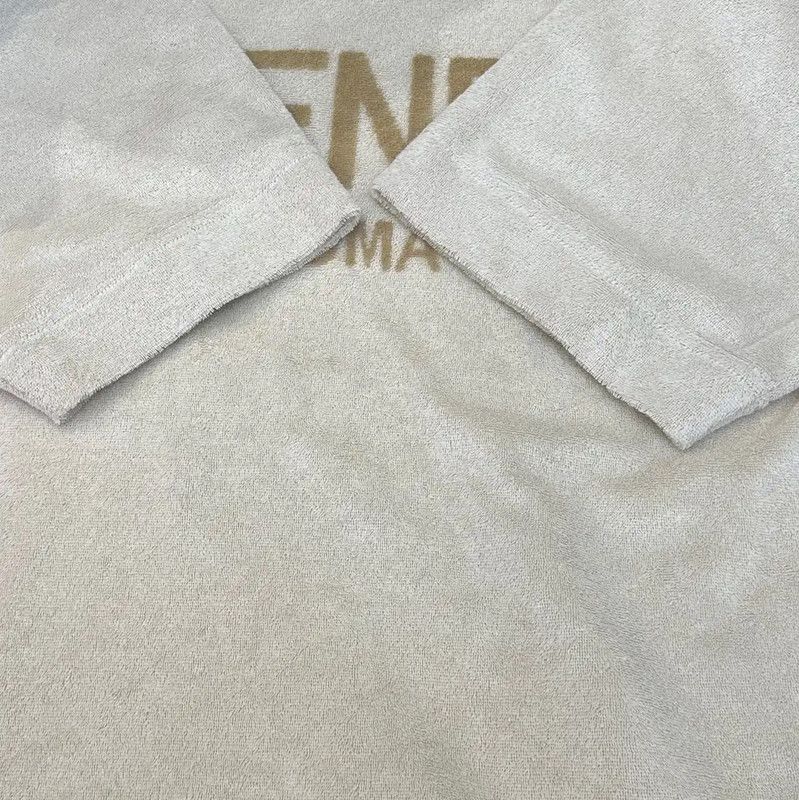 Fendi Fendi Beige Cotton Letter Print Short Sleeve T-Shirt 0089 Size US M / EU 48-50 / 2 - 5 Thumbnail
