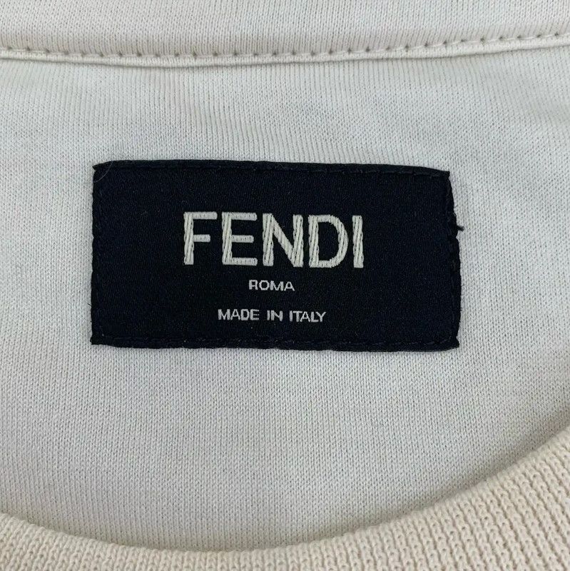 Fendi Fendi Beige Cotton Letter Print Short Sleeve T-Shirt 0089 Size US M / EU 48-50 / 2 - 3 Thumbnail