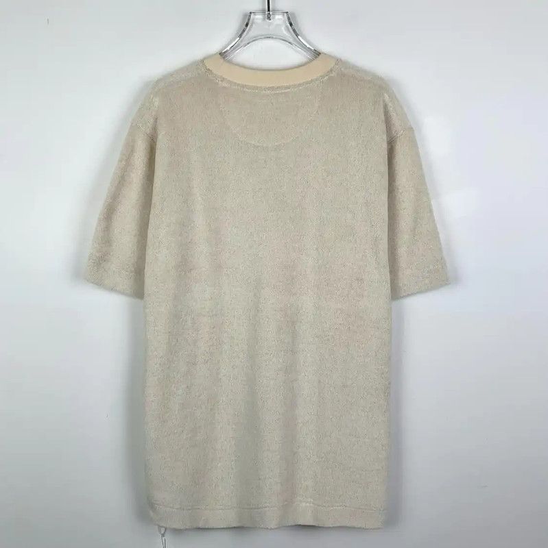 Fendi Fendi Beige Cotton Letter Print Short Sleeve T-Shirt 0089 Size US M / EU 48-50 / 2 - 2 Thumbnail