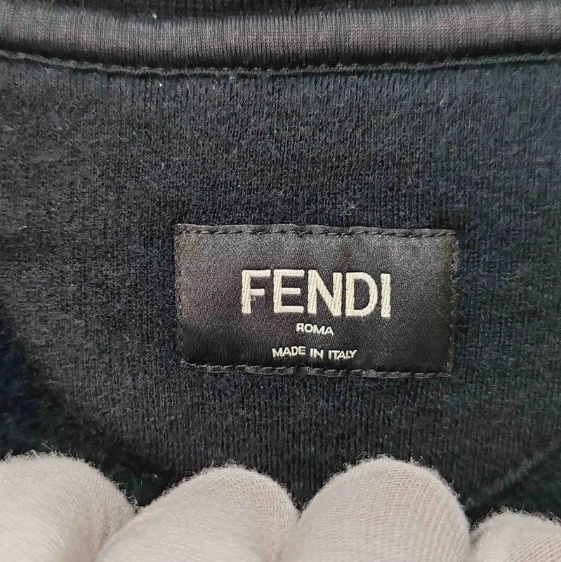 Fendi Fendi Black Wool Men's Sweatshirt with Karl Lagerfeld Design 0089 Size US L / EU 52-54 / 3 - 3 Thumbnail
