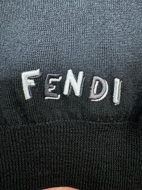 Fendi Fendi Black Wool Monster Embroidery Sweater 0089 Size US M / EU 48-50 / 2 - 3 Thumbnail