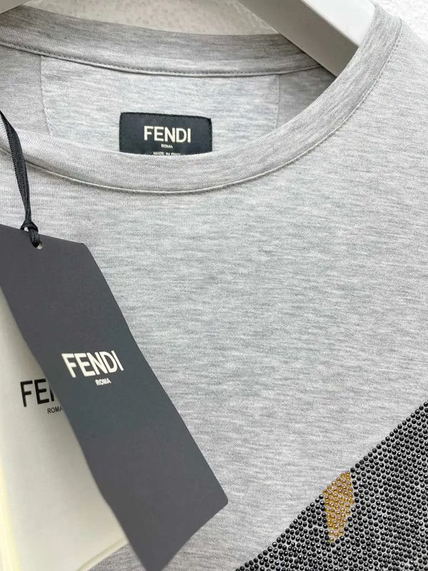 Fendi Fendi Gray Cotton Long Sleeve T-Shirt in XS 0089 Size US XS / EU 42 / 0 - 4 Thumbnail