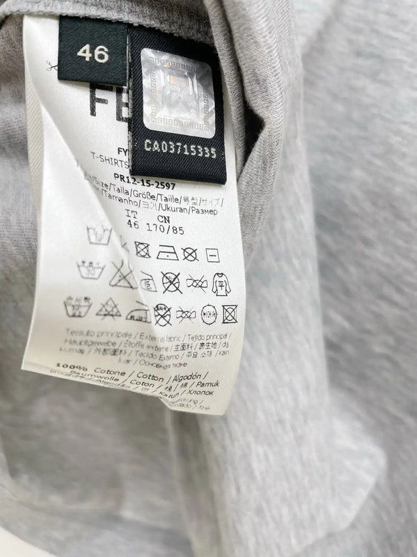 Fendi Fendi Gray Cotton Long Sleeve T-Shirt in XS 0089 Size US XS / EU 42 / 0 - 5 Thumbnail