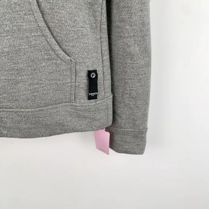 Fendi Fendi Gray Cotton Men's Hoodie with Logo 0089 Size US S / EU 44-46 / 1 - 5 Thumbnail