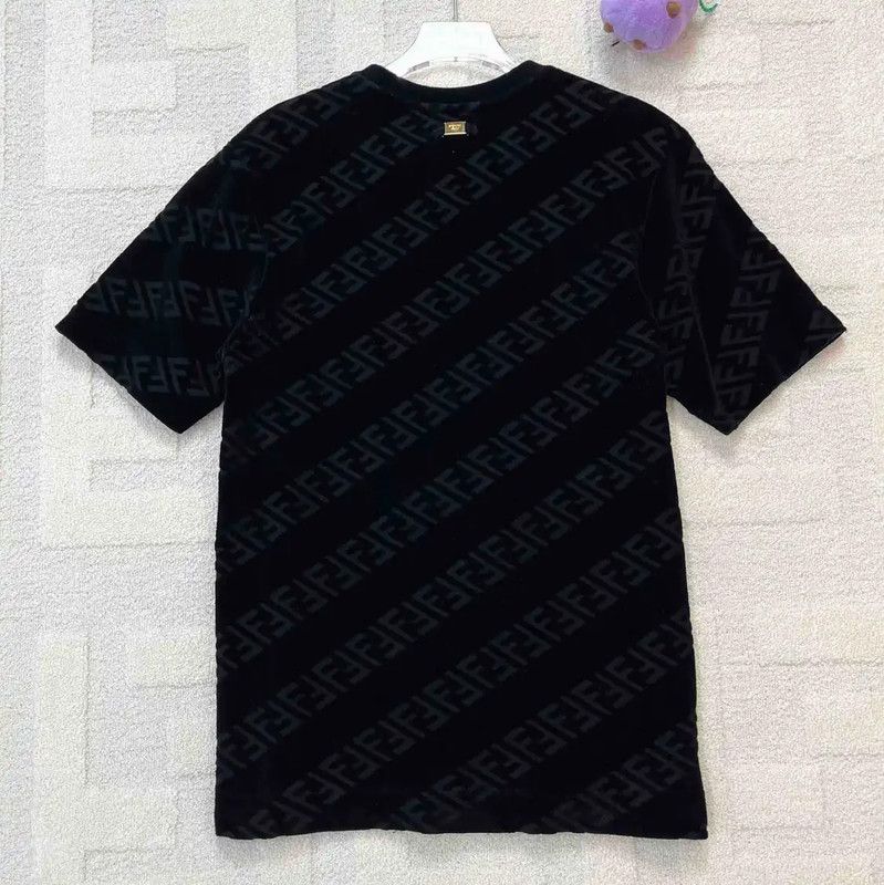 Fendi Fendi Black Logo Graphic T-Shirt for Men 0089 Size US M / EU 48-50 / 2 - 2 Thumbnail