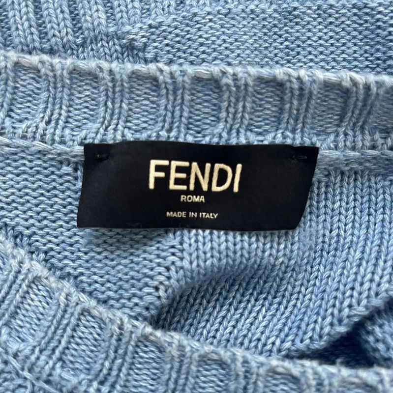 Fendi Fendi Blue XL Summer Men's T-Shirt 0089 Size US XL / EU 56 / 4 - 6 Thumbnail