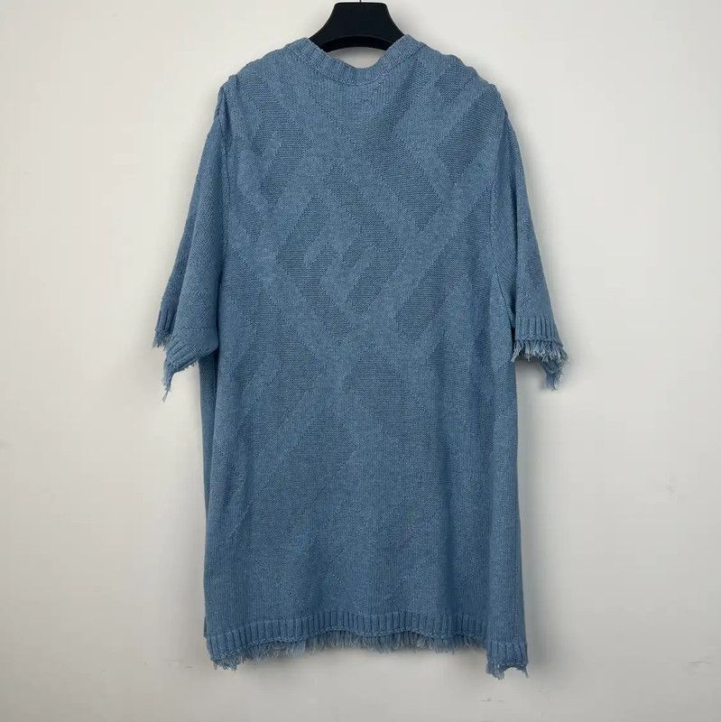Fendi Fendi Blue XL Summer Men's T-Shirt 0089 Size US XL / EU 56 / 4 - 2 Thumbnail