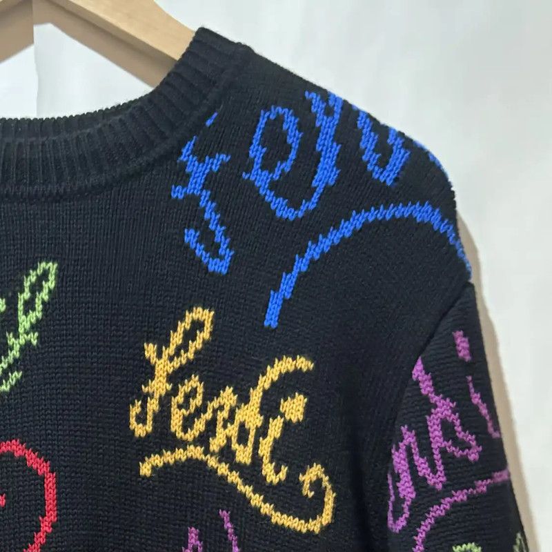 Fendi Fendi Black Wool Blend Logo Knit Sweater 0089 Size US S / EU 44-46 / 1 - 3 Thumbnail