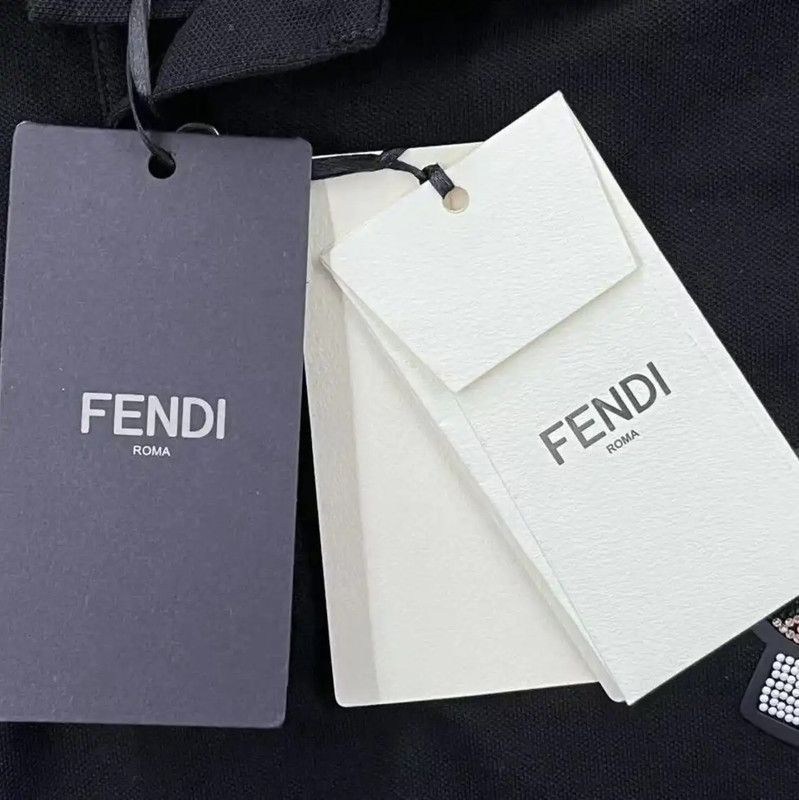 Fendi Fendi Black Cotton Men's Polo Shirt 0089 Size US S / EU 44-46 / 1 - 5 Thumbnail