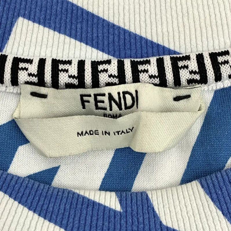 Fendi Fendi Light Blue Cotton Men's T-Shirt 0089 Size US M / EU 48-50 / 2 - 5 Thumbnail