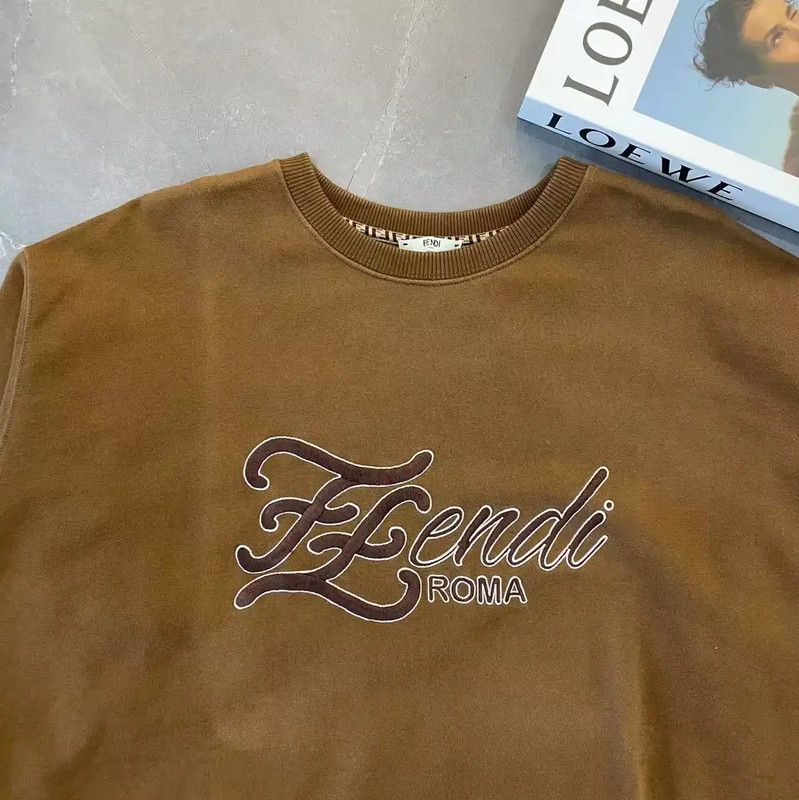 Fendi Fendi Men's Brown Cotton Long Sleeve Sweatshirt 0089 Size US S / EU 44-46 / 1 - 3 Thumbnail