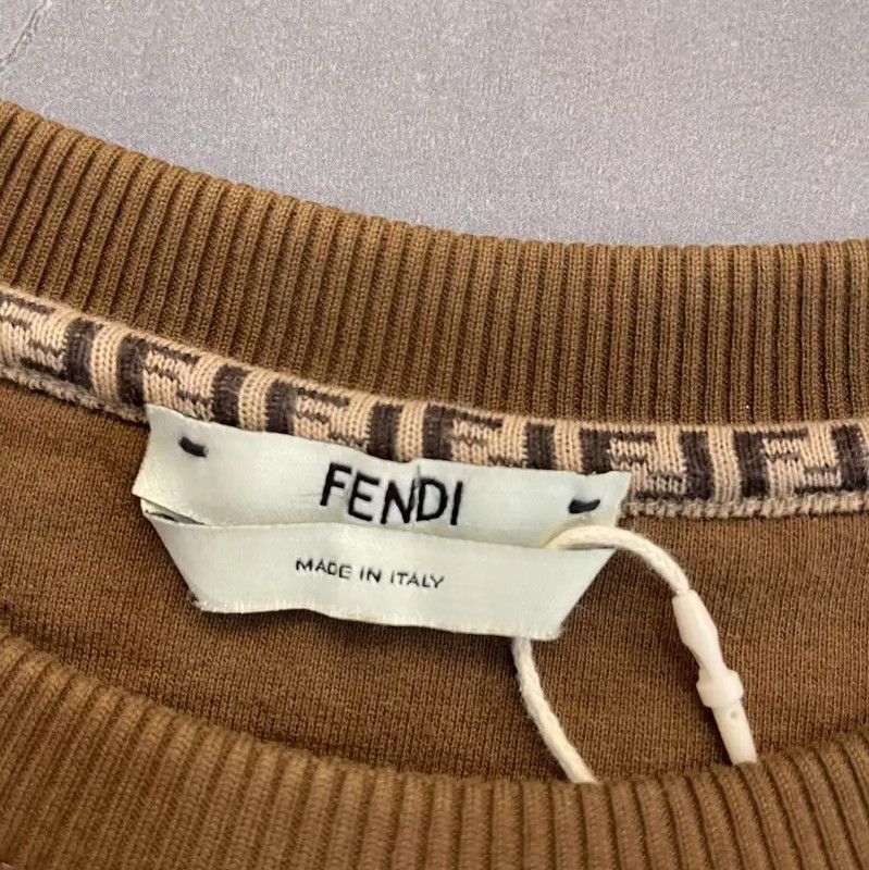 Fendi Fendi Men's Brown Cotton Long Sleeve Sweatshirt 0089 Size US S / EU 44-46 / 1 - 7 Thumbnail