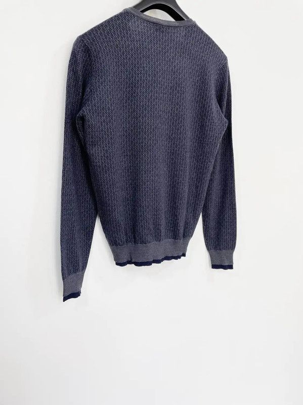 Fendi Fendi Navy Wool Logo Knit Sweater 0089 Size US XS / EU 42 / 0 - 2 Thumbnail