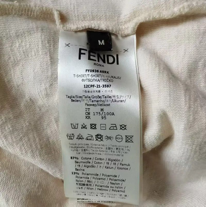 Fendi Fendi Cream T-Shirt for Men in Size M 0089 Size US M / EU 48-50 / 2 - 5 Thumbnail